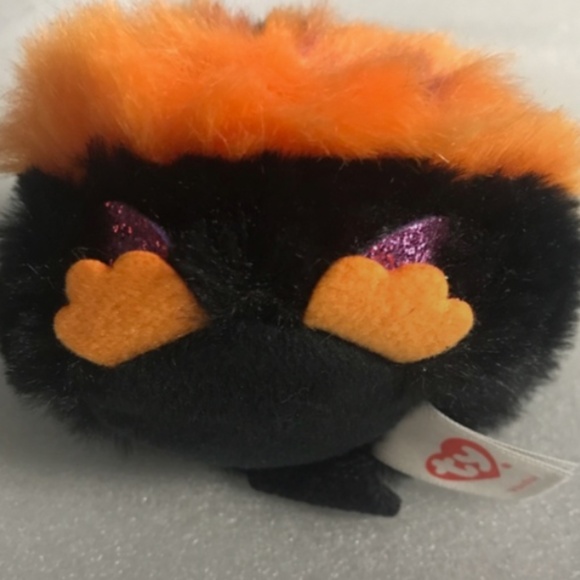 Ty Puffies (Beanie Balls) - WHODINI the 2023 Halloween Orange Owl (3 inch) - Picture 10 of 12